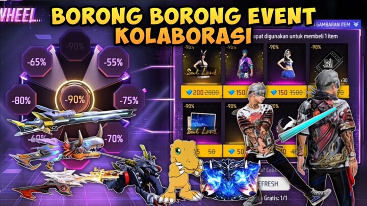 Borong Borong Event Special Kolaborasi Free Fire X Digimon + Event Lucky Wheels Soul Lands🔥