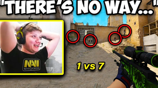 S1MPLE สร้างคลัตช์ 1 กับ 7! AWP ที่ไร้ที่ติสะบัด! CSGO Twitch คลิป