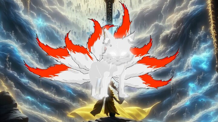 The nine-tailed fox, who had never been able to break free in his life, was broken free by the four 