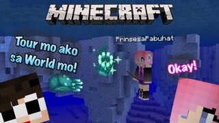 Binisita Ko Si Prinsesa Pabuhat sa Solo Survival World Niya | Minecraft Pocket Edition