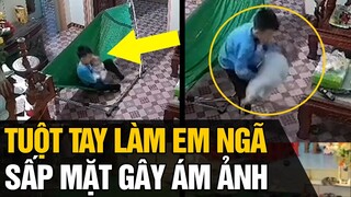 Xót thương cảnh anh trai tuột tay khiến bé sơ sinh NGAX SẤP MẶT  , âm thanh va chạm gây ám ảnh