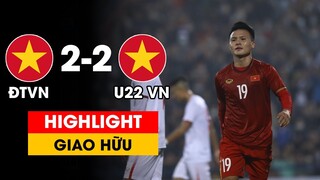 Highlight ĐT Việt Nam 2-2 U22 Việt Nam | Quang Hải Lập Siêu Phẩm Ngả Bàn Đèn | Khán Đài Online