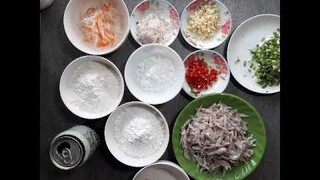 Cá cơm lăn bột chiên dòn. Cách rửa cá không  tanh..Bếp cô tư tập 190.