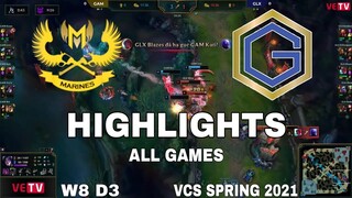 Highlight GAM vs GLX All Game VCS Mùa Xuân 2021 VCS Spring 2021 GAM Esports vs GMedia Luxury