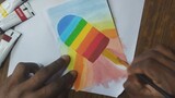 Ice Cream Drawing | How to draw a cute ice cream with color for kids easy painting