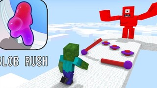 Monster School BLOB RUSH RUN CHALLENGE - Minecraft แอนิเมชั่น