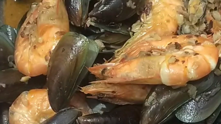 Buttered taho at shrimp