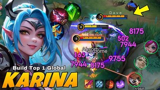 INSANE DAMAGE + MANIAC!! KARINA NEW BUILD (Please Try) - Build Top 1 Global Karina - MLBB