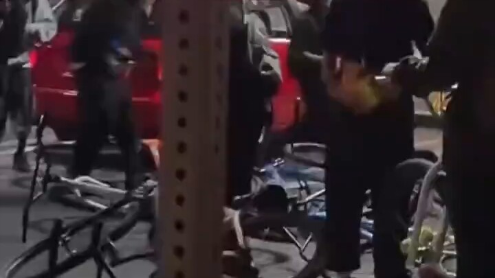 Breaking news: Over 50 teenagers rode their bicycles into the parking lot of a 7-Eleven in Beverly H