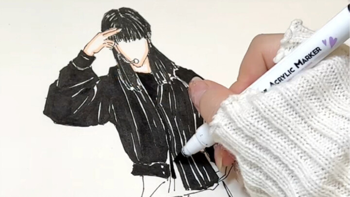 Draw 100 kpop straight-shot sketches/guess who this is!