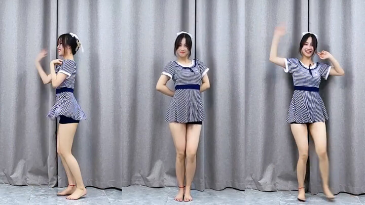 [Dance]A cute girl dancing with Minidress