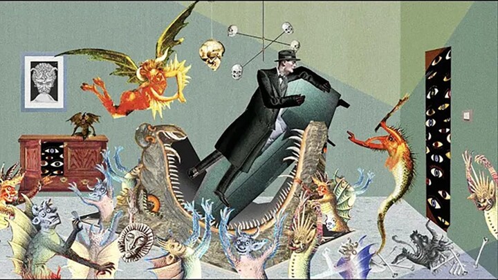 【Collage Animation】A person's absurd dream of falling