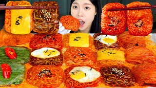 ASMR MUKBANG| 직접 만든 불닭볶음면 불닭쌈 먹방 & 레시피 FIRE NOODLES EATING AND BLACK BEAN NOODLES