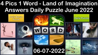 4 Pics 1 Word - Land of Imagination - 07 June 2022 - Answer Daily Puzzle + Bonus Puzzle