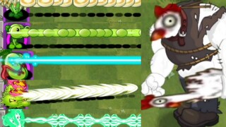各种100只重叠十级植物 VS 巨人鸡【Pvz2】