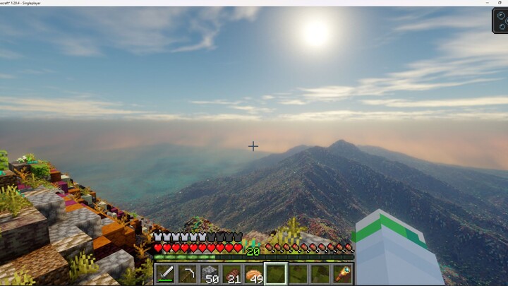 Trong Minecraft, leo lên ngọn núi cao gần một nghìn khối thì cảm giác thế nào?