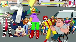 AN Mugen #375: Krusty the Clown & Joe Swanson VS Donald & Colonel Sanders