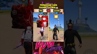 Perbedaan cara pasang glowal antara pro vs legend #shorts #freefire