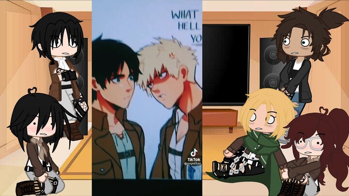 |Aot react to tik tok 🙌🏻|Part1?|•Attack On Titan•|Aot Reaction Video||Gacha Club||