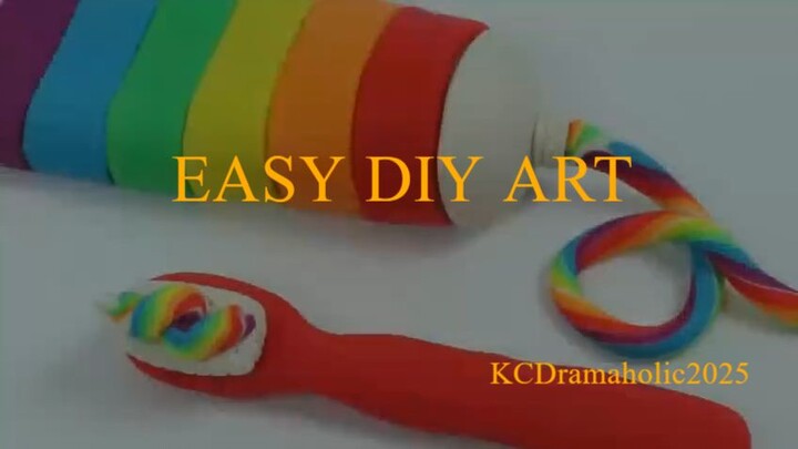 How to Make Rainbow Play Doh Toothbrush | Easy DIY Playdough Art
