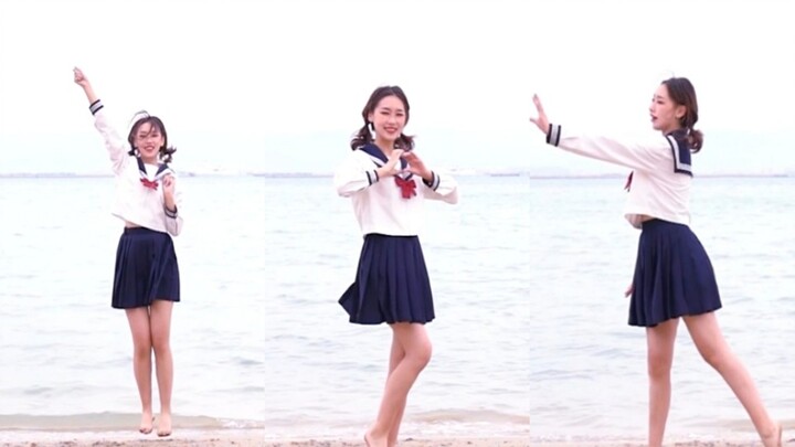 【Tao Tao】Touch the sky♡A chubby girl walks barefoot on the beach (´▽｀)ノ♪19th birthday work