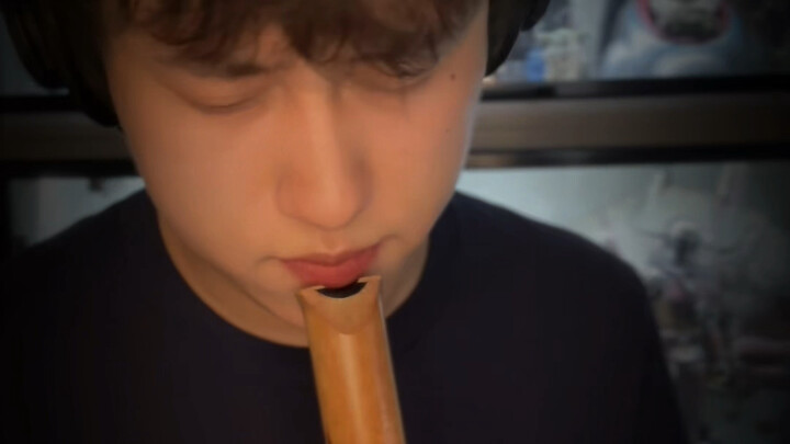After playing this shakuhachi, I'm going to dance to Infinity Castle!