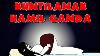 Kuntilanak Hamil Ganda - Kartun Hantu Lucu