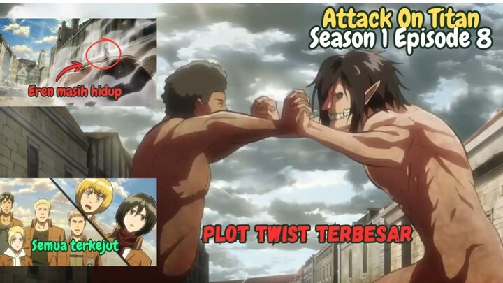 #KompetisiKreasiUnggahan6 Attack on Titan Season 1 Episode 8 : Rahasia yang Mengubah Segalanya