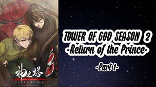 Tower of God Season 2 (Part 1): Return of the Prince [Episode 1 to 13]