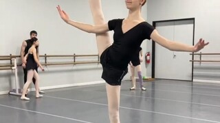 It takes a long time of practice for the young lady to master these simple moves.