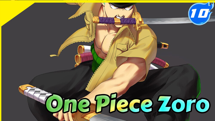One Piece Zoro (Lukisan Menggigit Pedang) | Lukisan Tablet_10