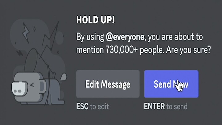 Waking up 730,159 people with @everyone