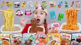 ASMR Eating Emoji Foods challenge Mukbang🍬🍫🥤 이모티콘 젤리 디저트 짱구 라면 먹방 NOODLES CVS EATING SHOW | HIU 하이유