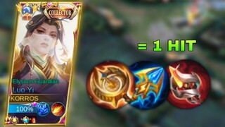 BUILD LUO YI ONE HIT 2023. FULL GAMEPLAY ADA DI YT: KORROS - BANTU LIKE AND SUBSCRIBE