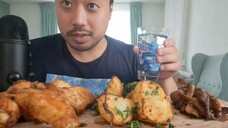 ASMR Potatoes, Chicken & Chanterelle Mushrooms (Eating Sounds)