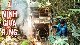 THỬ THÁCH SINH TỒN | Tập 3 | HOÀN THIỆN CHỖ TRÚ ẨN ĐỂ TRÁNH MƯA | MÓN ĂN TỪ NẤM RỪNG