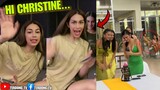 Pashout-out daw si Christine kaso lumabas sa screen! Pinoy memes funny videos