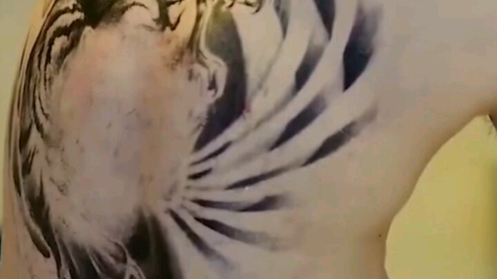 Fourth brother was scrubbing someone else's bath with too much force and rubbed the tiger off, which