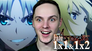 FATE WAIFUS!! | Fate/Apocrypha Episode 1 & Episode 2 REACTION/REVIEW