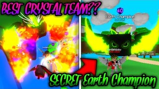 BEST CRYSTAL TEAM!? I GOT *SECRET* EARTH CHAMPION (O.OOOO125%)!! ROBLOX BUBBLEGUM SIMULATOR!!