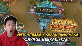 MATCH GUSION TERBAIK SEPANJANG SEJARAH! SAVAGE BERKALI-KALI, KAYAK EMPEROR! - Mobile Legends