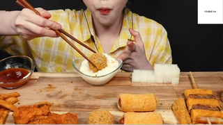 Mì gói xào + mì gói xào phô mai + gà chiên giòn rụm 1 #oshiinee