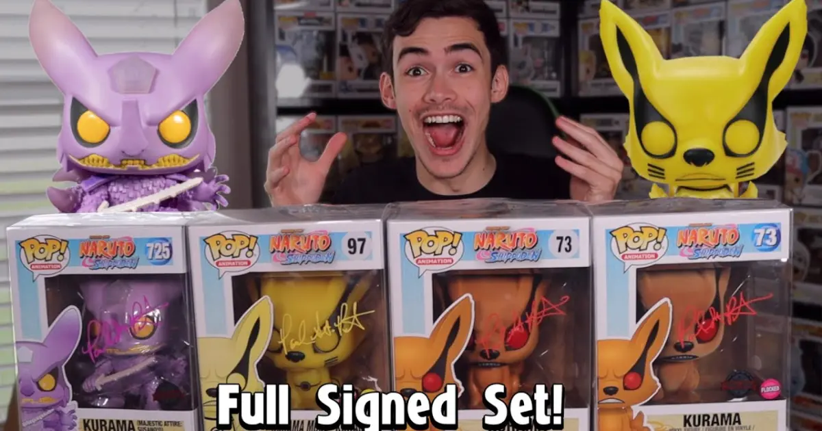 Naruto Shippuden Complete Kurama Signed Funko Pop Set Unboxing | Krakens Collection Signature Series - Bilibili