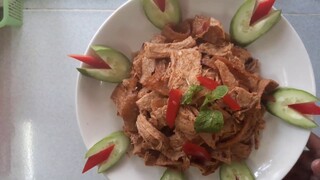 Món chay. Sườn non rim sã ớt  bếp cô tư tập 148