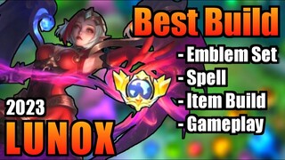 LUNOX BEST BUILD 2023 | TOP 1 GLOBAL LUNOX BUILD | LUNOX - MOBILE LEGENDS | MLBB