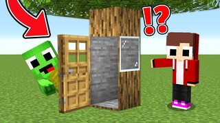 What is inside this Secret Passage in Tree in Minecraft Baby Mikey & Baby JJ (Maizen Mizen Mazien)