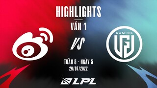 WBG vs LGD | Highlights - Game 1 | Tuần 8 Ngày 5 | LPL Mùa Hè 2022