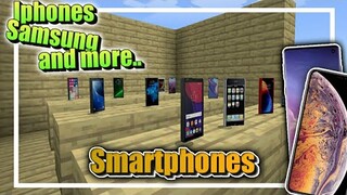 POCKET SMARTPHONES IN MINECRAFT PE (SAMSUNG,IPHONES And More!!!)