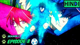 Blue Lock Season 2 Episode 8 HD (Hindi हिन्दी)⚽Football Anime Series