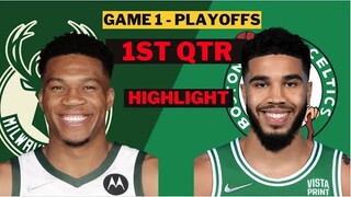 Milwaukee Bucks vs Boston Celtics 1st Qtr game 1 playoffs May 1st, 2022 | NBA Season 2022